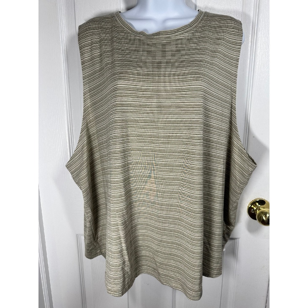 Athleta Striped Tank‎ Top Sleeveless Relaxed Fit Casual Comfy 3X